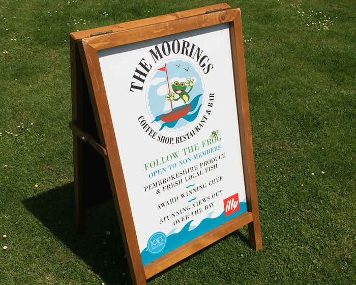 The Moorings Sign